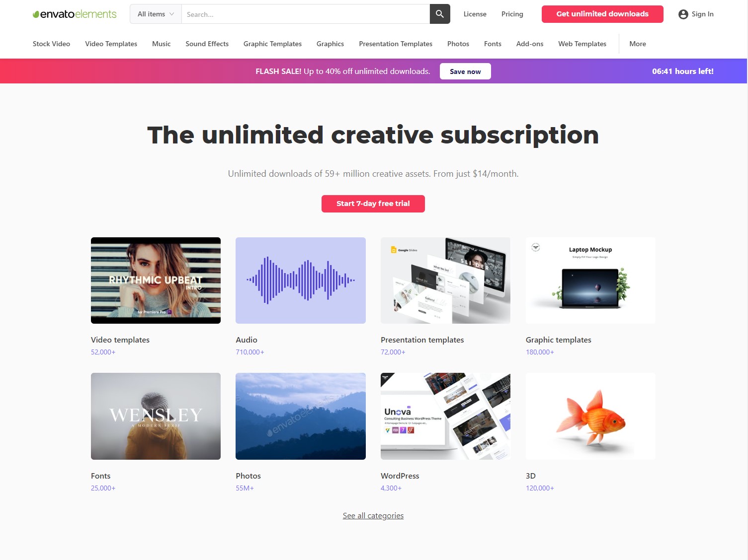 envato-elements-homepage